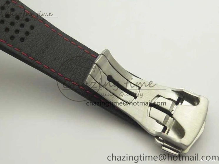 1224 Racing Master Chronometer OMF 1:1 Best Edition Black Dial Orange Hand on Black Leather Strap A Contemporary 7999